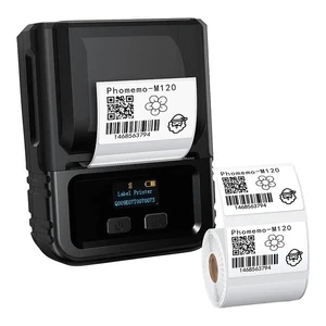 Портативний принтер етикеток Phomemo M120 Bluetooth USB-C Чорний