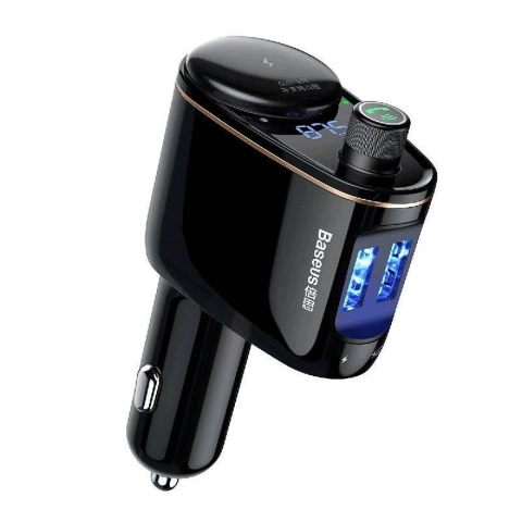 BASEUS FM transmitter nabíječka do auta 2 x USB A S-06 CCHC000001 černá