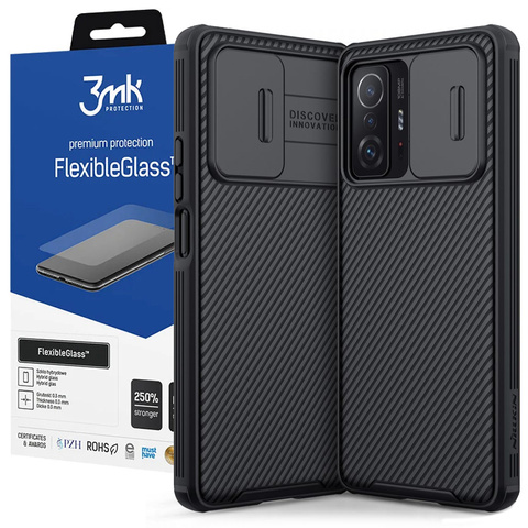 Pouzdro Nillkin CamShield Pro pro Xiaomi Mi 11T / 11T Pro Black Glass 3mk