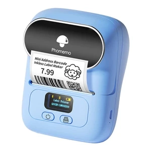 Портативний принтер етикеток Phomemo M110 Bluetooth USB синього кольору
