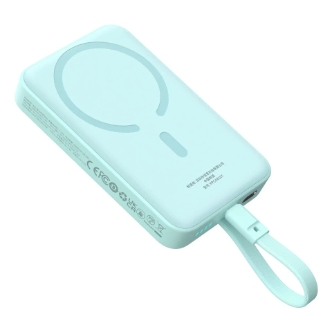 Baseus Magnetic Mini MagSafe 10000mAh 30W powerbanka s vestavěným USB-C kabelem - modrá Baseus Simple Series USB-C - USB-C 60W 0,3m kabel