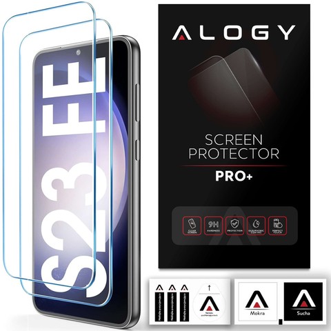 2x 9H tvrzené sklo pro displej telefonu Samsung Galaxy S23 FE Alogy Screen Protector PRO [2 ks.]