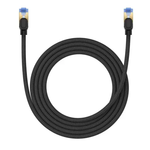 Baseus rychlý internetový kabel RJ45 cat.7 10Gbps 2m opletený černý