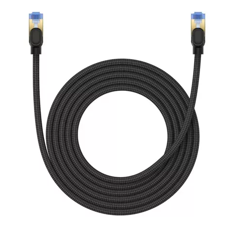 Baseus rychlý internetový kabel RJ45 cat.7 10Gbps 3m opletený černý