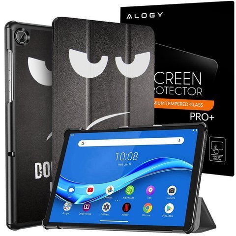 Etui Alogy Book Cover pro Lenovo M10 Plus 10.3 TB-X606 Nedotýkejte se mé podložky Szkło Alogy