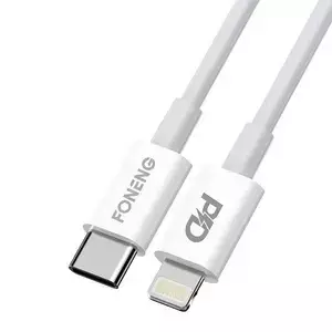 Kabel USB-C pro Lightning Foneng X31, 3A, 2M (bílý)