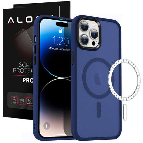 Ochranné pouzdro na telefon MagMat Case pro MagSafe pro Apple iPhone 12 / 12 Pro Matte Navy Glass