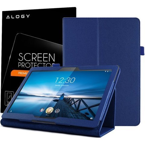 Pouzdro na stojan pro Lenovo Tab M10 10.1 TB-X605 Navy Blue Glass