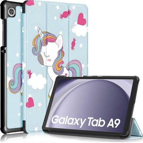 Pouzdro pro Samsung Galaxy Tab A9 2023 8,7" X110/X115 obal na tablet obal Alogy obal na knížku Unicorn Unicorn modré sklo