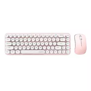 Sada bezdrátové klávesnice MOFII Bean 2,4G (bílo-růžová)
