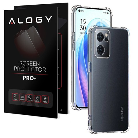 ShockProof Alogy silikonové pancéřové pouzdro pro Oppo Reno7 5G Global Clear Glass