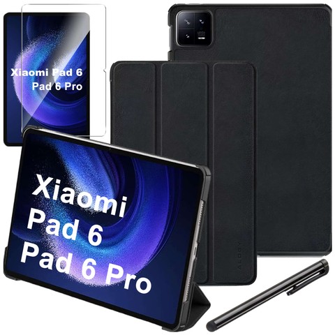 Skleněné pouzdro pro Xiaomi Mi Pad 6 / 6 Pro 11" 2023 Tablet Pouzdro Alogy Book Cover Case Black Stylus Zdarma