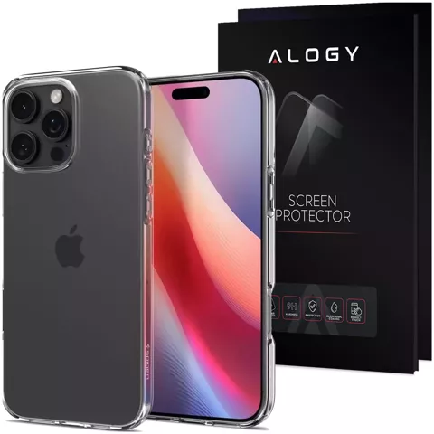 Skleněné pouzdro pro iPhone 16 Pro Spigen Liquid Crystal ochranné pouzdro pro telefon Crystal Clear