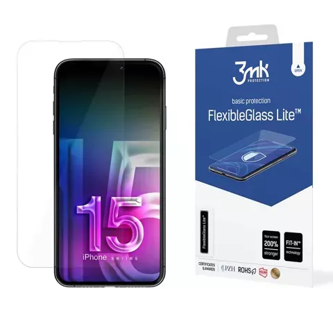 Sklo pro Apple iPhone 15 Pro Max - 3mk FlexibleGlass Lite™