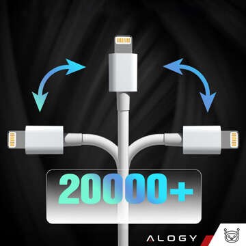 1m USB-C to Lightning kabel Alogy Fast Charge iPhone nabíjecí kabel 20W bílý