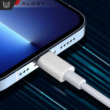 1m USB-C to Lightning kabel Alogy Fast Charge iPhone nabíjecí kabel 20W bílý