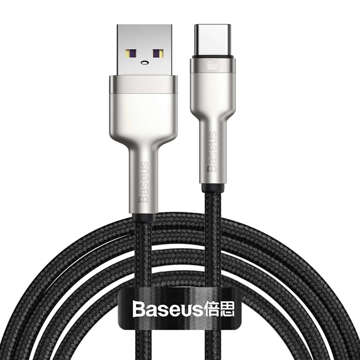 2M kabel Baseus silný nylonový kabel Cafule Metal USB to USB-C typu C 66W