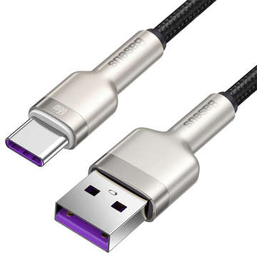 2M kabel Baseus silný nylonový kabel Cafule Metal USB to USB-C typu C 66W