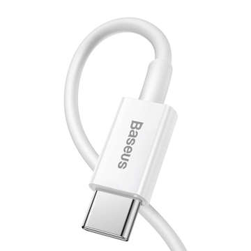 2m Baseus Superior kabel silný USB-C Type C to Lightning PD 20W kabel Bílý