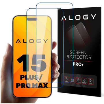 2x 9H tvrzené sklo pro iPhone 15 Plus / 15 Ultra / 15 Pro Max Alogy Screen Protector PRO