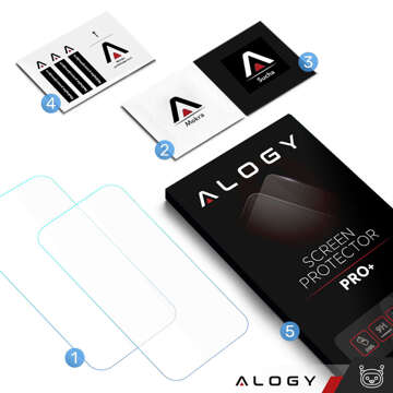 2x 9H tvrzené sklo pro iPhone 15 Plus / 15 Ultra / 15 Pro Max Alogy Screen Protector PRO