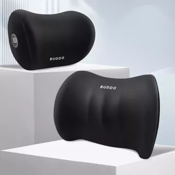 2x Alogy Car Polštář Back Bederní Neck Support Memory Foam Black