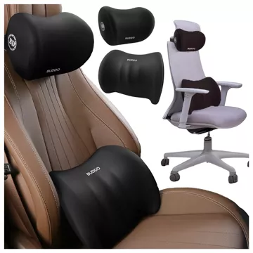 2x Alogy Car Polštář Back Bederní Neck Support Memory Foam Black