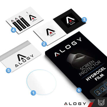 2x Alogy Hydrogel Hydrogel ochranná fólie pro chytré hodinky pro Garmin Fenix ​​​​7s Pro