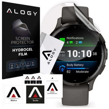 2x Alogy Hydrogel Hydrogel ochranná fólie pro chytré hodinky pro Garmin Venu 3s 41mm