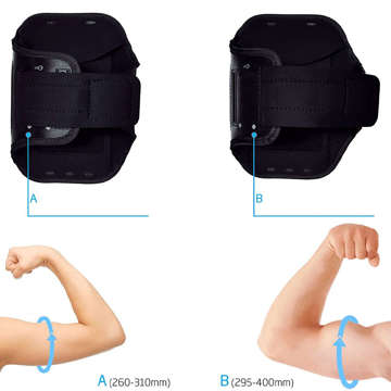 2x Alogy Waterproof Sport ArmBand Běžecké pouzdro Vodotěsný náramek pro telefon 6,7" černý