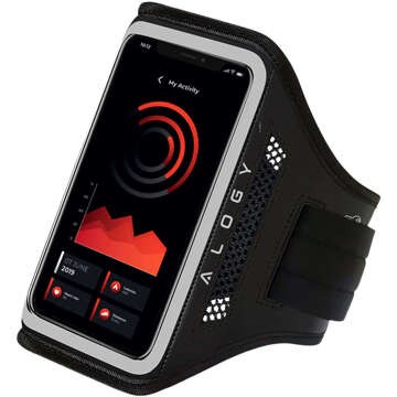 2x Alogy Waterproof Sport ArmBand Běžecké pouzdro Vodotěsný náramek pro telefon 6,7" černý