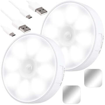 2x Lampa LED pohybový senzor soumrak noční lampa Alogy Sensor Light Bezdrátové osvětlení nábytku Bílé světlo 6000k