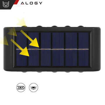 2x Solární nástěnné svítidlo Alogy Solar Lamp venkovní IP65 2V fasádní s čidlem soumraku 10 LED