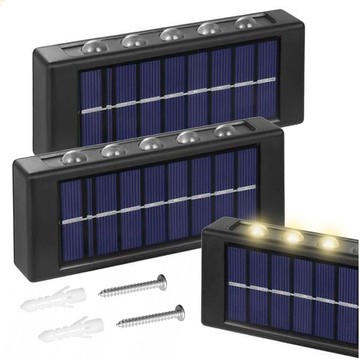 2x Solární nástěnné svítidlo Alogy Solar Lamp venkovní IP65 2V fasádní s čidlem soumraku 10 LED