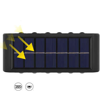 2x Solární nástěnné svítidlo Alogy Solar Lamp venkovní fasádní s čidlem soumraku 12 LED