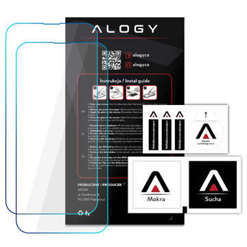 2x Tvrzené sklo 9H Alogy ochrana displeje pro Apple iPhone 14/14 Pro