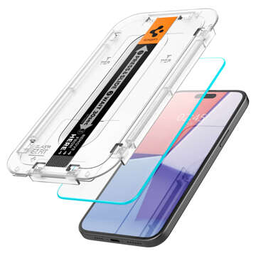 2x Tvrzené sklo pro iPhone 15 Plus Spigen Glas.TR "EZ FIT" Čiré