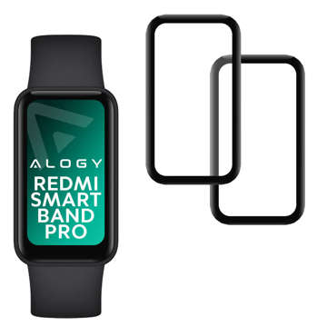 2x flexibilní sklo 3D Alogy Glass pro Xiaomi Redmi Smart Band Pro Black