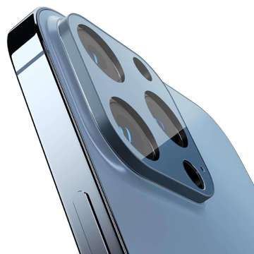 2x kryt objektivu fotoaparátu Spigen Optik.TR chránič fotoaparátu pro iPhone 13 Pro / 13 Pro Max Sierra Blue