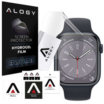 2x ochranná fólie Alogy Hydrogel na chytré hodinky pro Apple Watch 8 45 mm