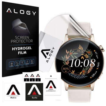 2x ochranná fólie Alogy Hydrogel na chytré hodinky pro Huawei Watch GT 3 Elegant 42 mm