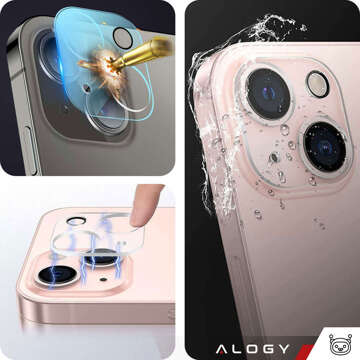 2x sklo objektivu fotoaparátu pro iPhone 15 / 15 Plus Alogy čočka čirá průhledná