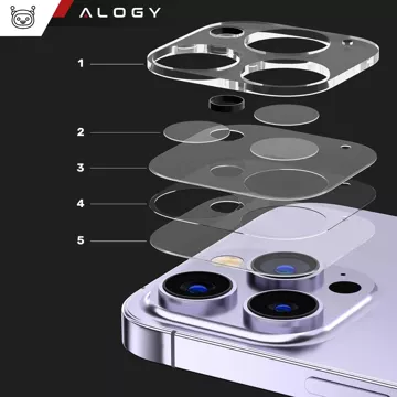 2x sklo objektivu fotoaparátu pro iPhone 15 / 15 Plus Alogy čočka čirá průhledná