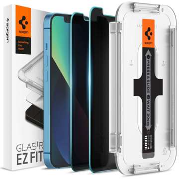 2x tvrzené sklo Spigen Glas.tR EZ Fit Privacy pro Apple iPhone 13 Pro Max