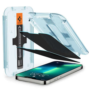 2x tvrzené sklo Spigen Glas.tR EZ Fit Privacy pro Apple iPhone 13 Pro Max