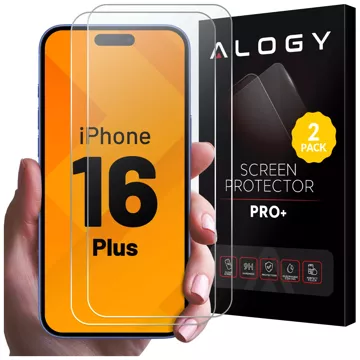 2x tvrzené sklo pro Apple iPhone 16 Plus Screen Protector 9H Alogy Heavy Pro™️ [2ks]