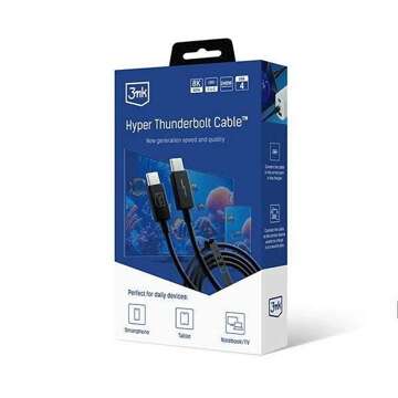 3MK Hyper ThunderBolt kabel USB-C/USB-C 1m 240W 5A