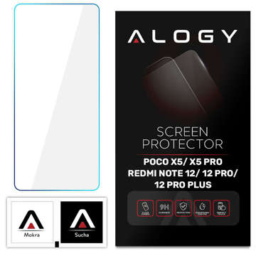 9H Tempered Glass Alogy Screen Protector PRO pro Xiaomi Poco X5/ Pro/ Redmi Note 12/ Pro/ Pro Plus 5G