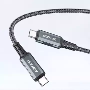 Acefast 2v1 nabíječka GaN 65W USB Type C / USB, adaptér adaptér HDMI 4K @ 60Hz (sada s kabelem) černá (A17 černá)