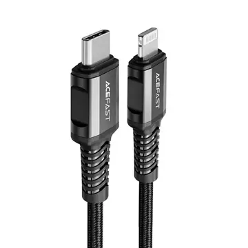 Acefast kabel MFI USB Typ C - Lightning 1,2m, 30W, 3A černý (C1-01 černý)